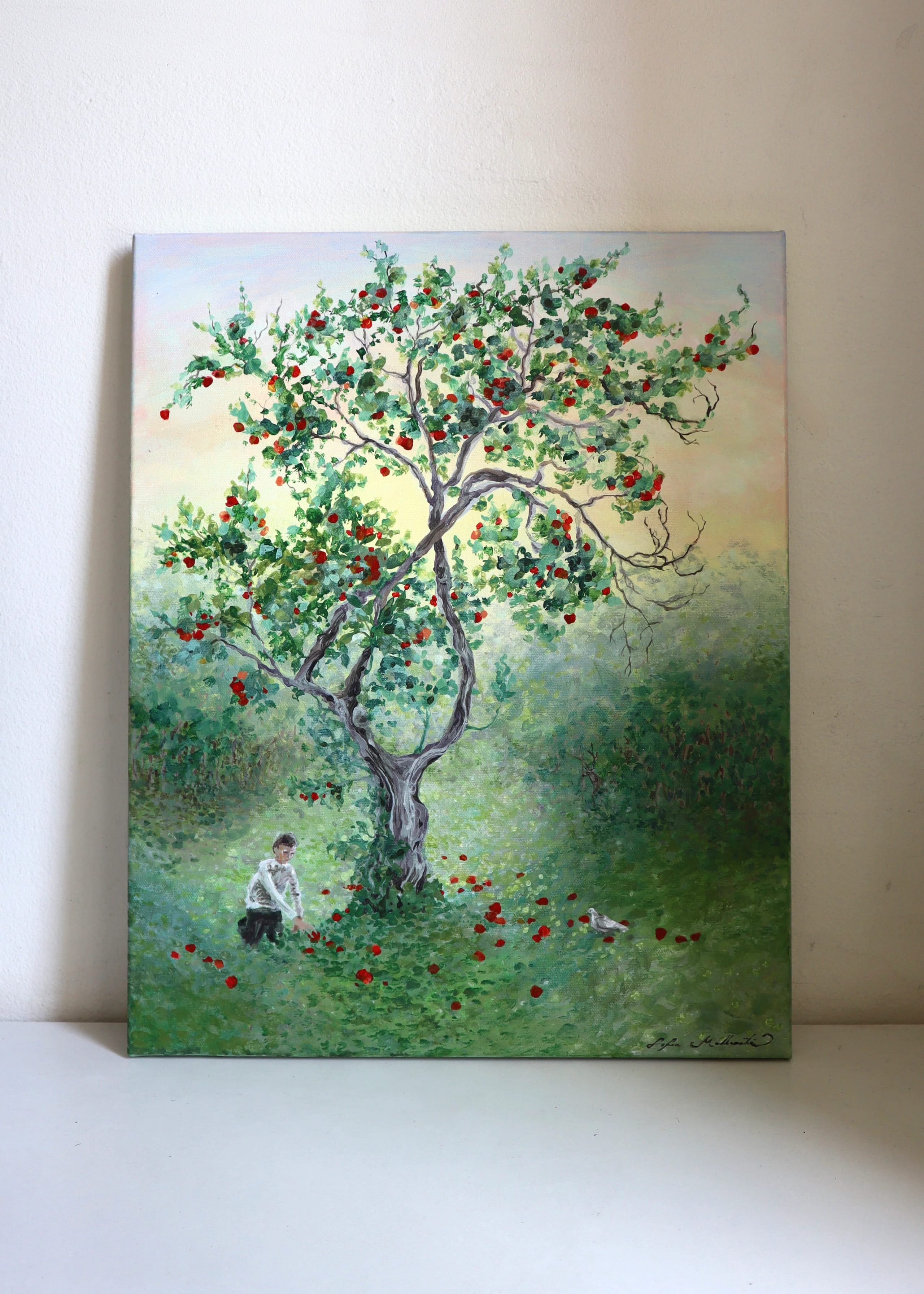 The Boy and the Apple Tree — artwork by Sofia Malkamäki